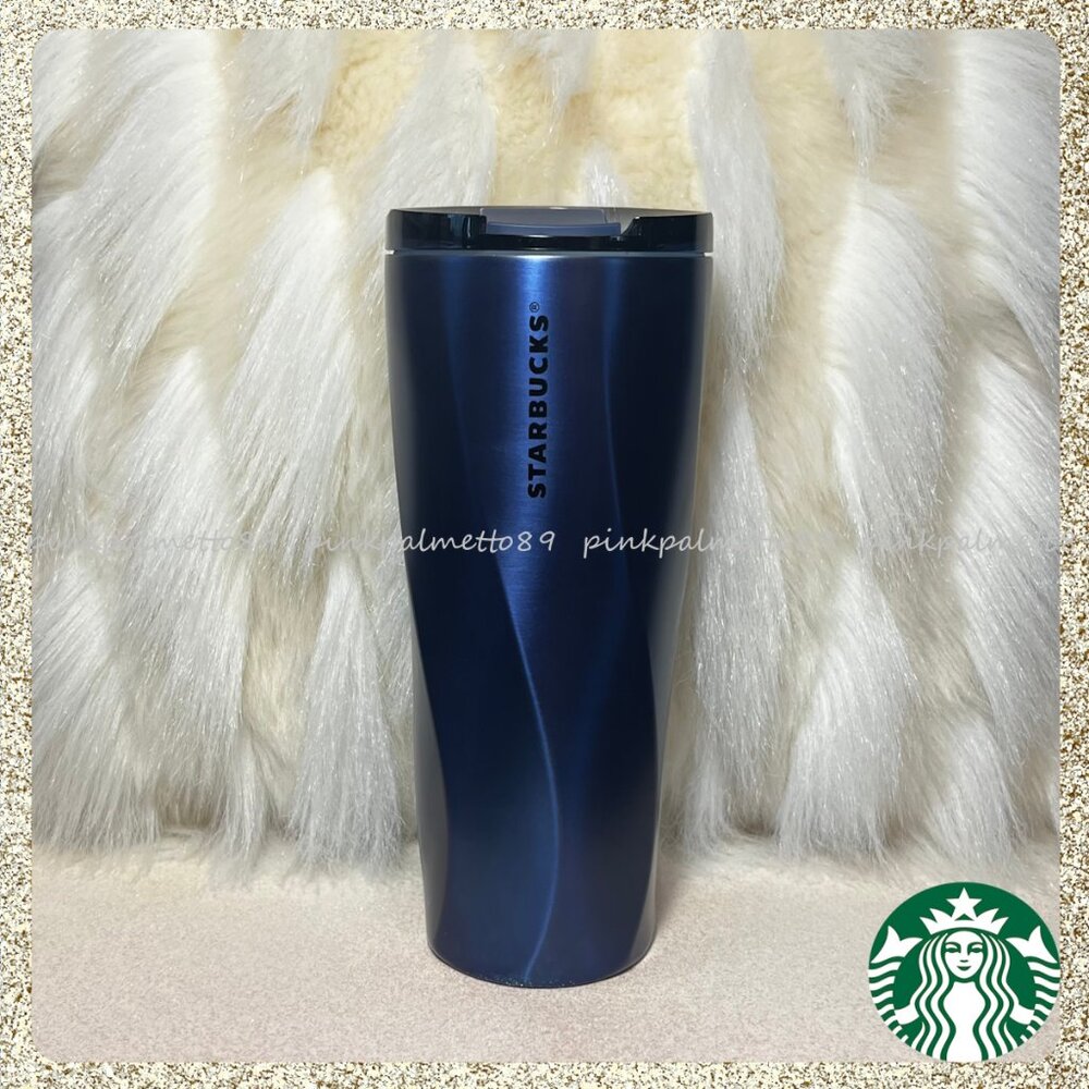 💙 NWT 2026 Starbucks Dark Blue Twisted SS 16oz Tumbler